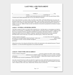 printable free last will and testament templates will  word  pdf senior last will and testament template  sample