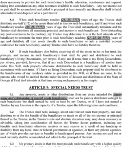 printable georgia last will and testament form  last will and testament will and testament legal forms state of georgia last will and testament template