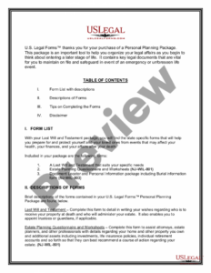 sample new jersey last will and testament package  new jersey will template new jersey last will and testament template example