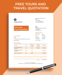 sample quotation sheet quick will before travel template example