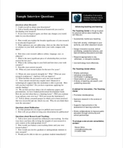 editable free 7 sample interview question templates in pdf research interview questions template pdf