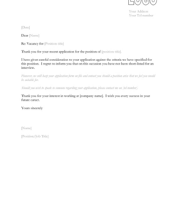 editable letter to unsuccessful applicant in word and pdf formats unsuccessful job interview template