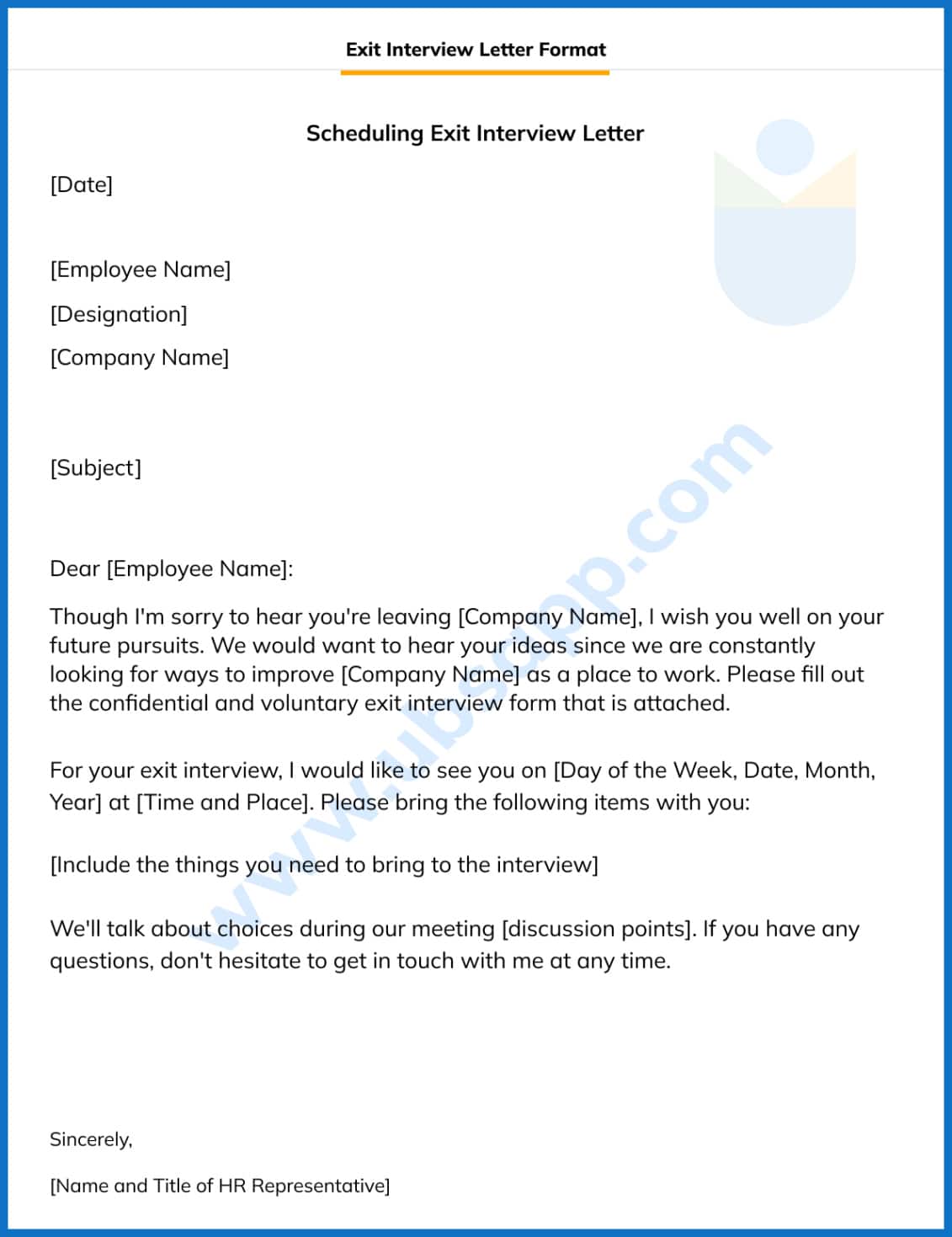 exit interview letter  format definition todo examples and more  ubs hr exit interview template