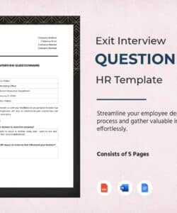 exit interview questionnaire hr template in word pdf google docs hr exit interview template sample