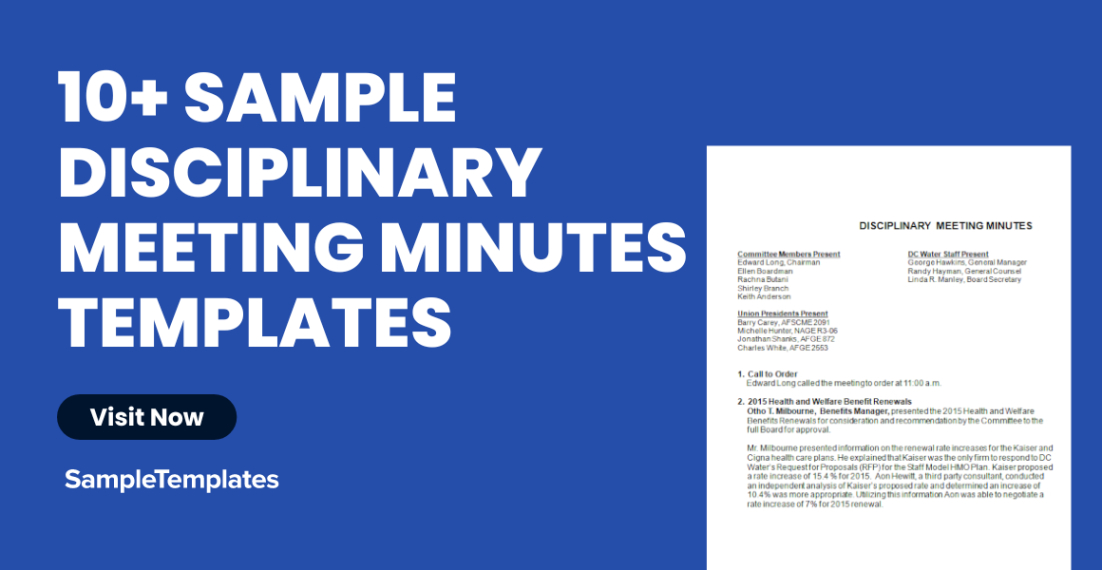 free free 10 disciplinary meeting minutes samples in pdf  doc disciplinary interview template example