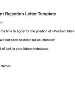 free how to compose a job rejection letter  free templates post interview rejection letter template word