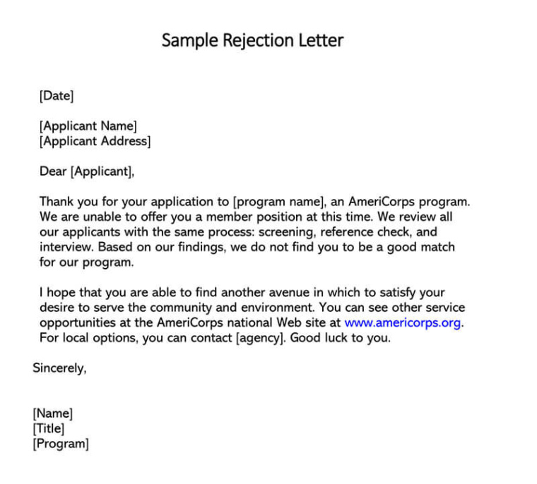 free job candidate rejection letter 36 sample letters  templates rejection letter after interview template doc