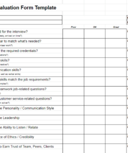 interview scorecard template excel competency based interview template