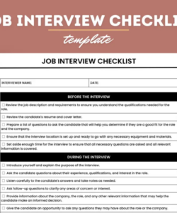 job interview checklist template  the business blocks walk in interview template word