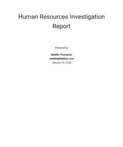 printable 24 free hr report templates edit  download  template internal investigation interview template pdf