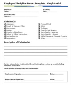 printable employee discipline form  template business disciplinary interview template sample