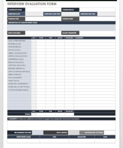 printable free interview templates and scorecards  smartsheet candidate feedback after interview template example