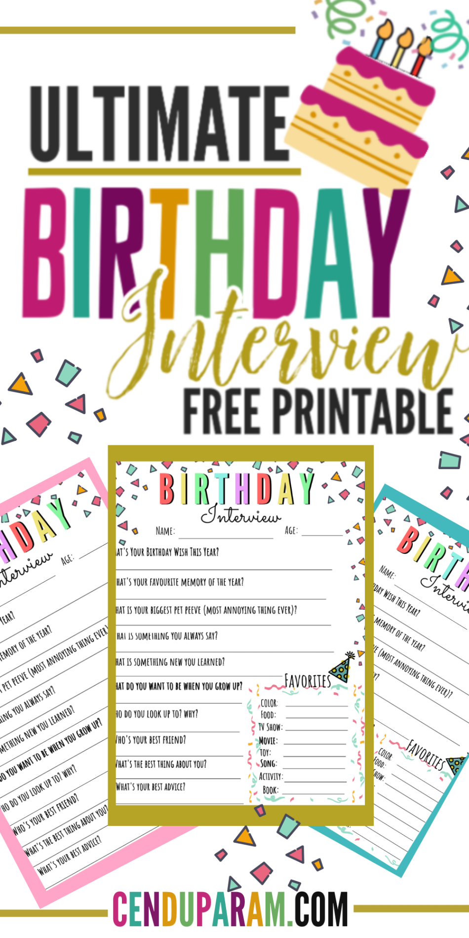 printable free printable birthday interview  artofit birthday interview template pdf