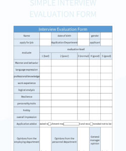 printable free simple interview evaluation form templates for google sheets and microsoft excel  slidesdocs score based interview template word