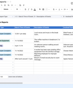 printable hr investigation report template  spreadsheet internal investigation interview template excel