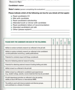 sample candidate evaluation forms  10 examples how to set pdf candidate feedback after interview template pdf