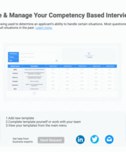 sample competency based interviewing template  human resources software online tools competency based interview template word