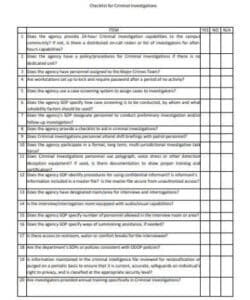 sample free 3 criminal investigation checklist samples in pdf record of investigation interview template excel