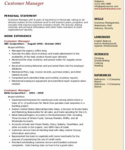 Blank Customer Success Manager Resume Template