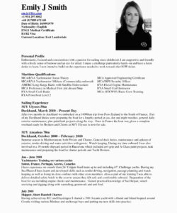 Blank Fresher Cabin Crew Resume Template Excel Sample