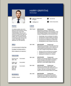 Blank Fresher Web Developer Resume Template  Sample