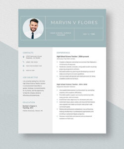 Blank High School Teacher Resume Template Doc Sample