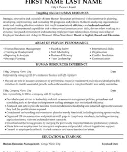 Blank Human Resources Manager Resume Template Pdf