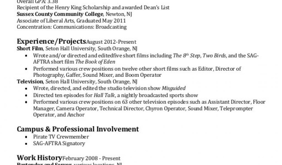 Custom Film Director Resume Template