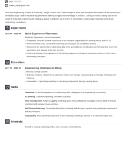 Custom High School Internship Resume Template Doc