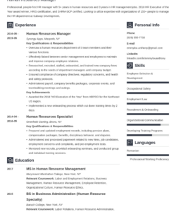 Custom Human Resources Manager Resume Template