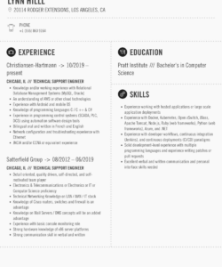 Custom Technical Support Engineer Resume Template Word Sample