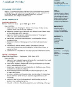 Editable Film Assistant Director Resume Template Doc