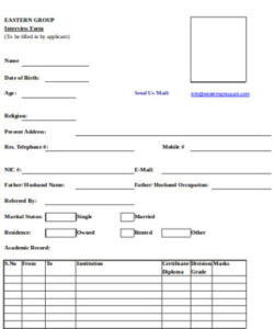 free 37 interview forms in pdf  ms word  excel pre interview briefing template pdf