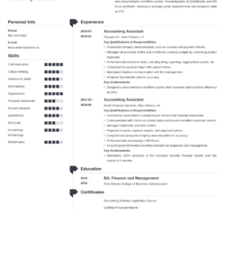 Free Blank Assistant Accountant Resume Template Excel Sample