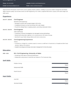 Free Blank Fresher Civil Engineer Resume Template