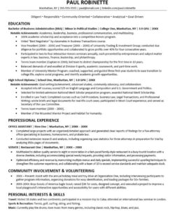 Free Blank Law School Application Resume Template Word Sample