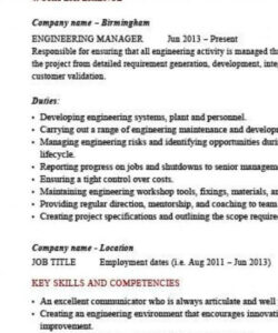 Free Blank Senior Engineering Manager Resume Template Doc