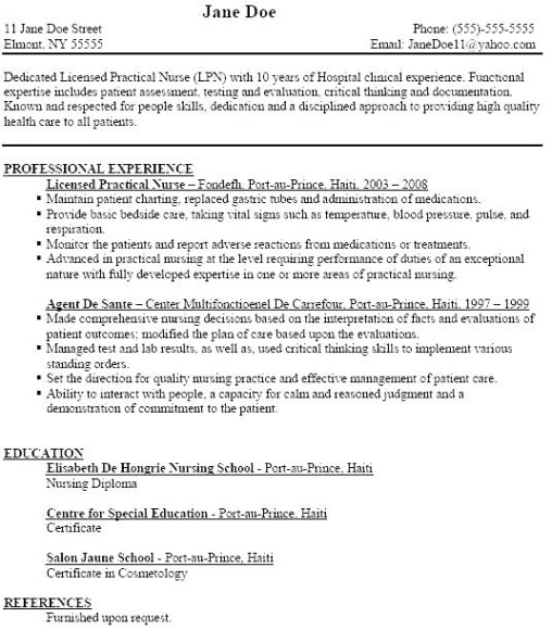 Free Custom Emergency Room Nurse Resume Template Pdf