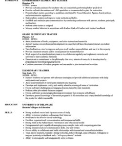 Free Custom Primary School Teacher Resume Template Pdf Sample