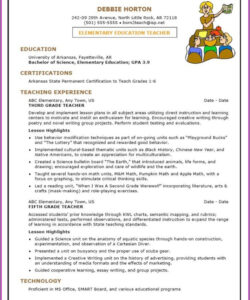 Free Custom Private School Teacher Resume Template Pdf