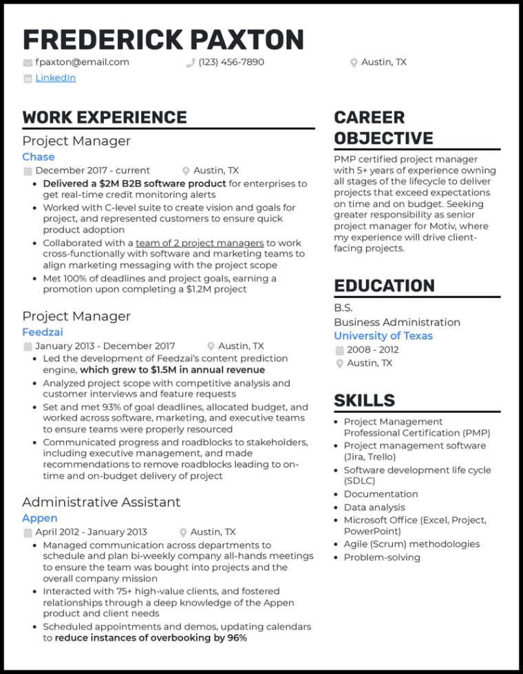 Free Custom Senior Manager Resume Template Pdf Sample