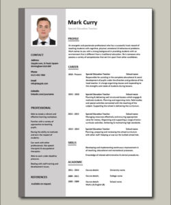 Free Custom Special Education Teacher Resume Template