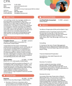 Free Editable Senior Manager Resume Template Pdf Sample