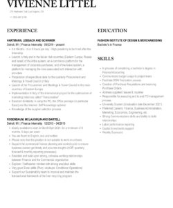 Free  Finance Internship Resume Template  Sample