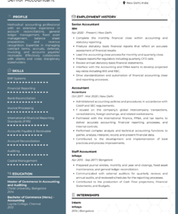 Free  Fresher Accountant Resume Template