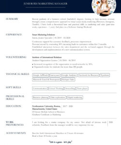 Free  High School Student No Experience Resume Template Word