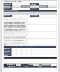 free interview templates and scorecards  smartsheet shortlisting candidates for interview template excel