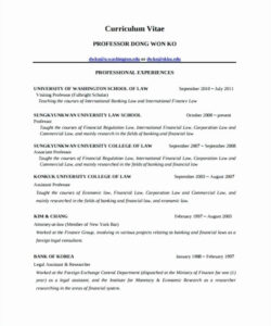 Free  Law School Application Resume Template Excel Sample