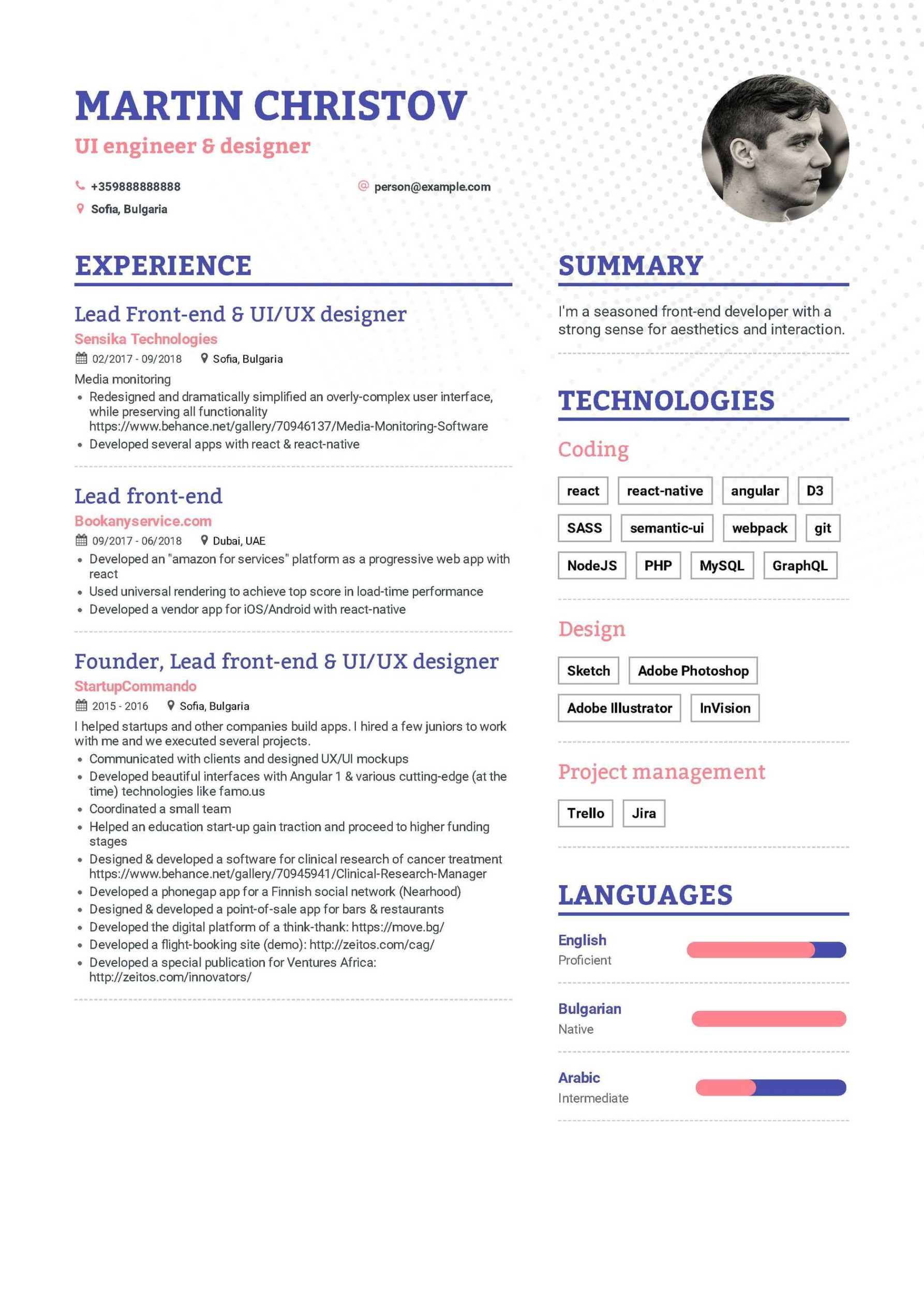 Free Printable Fresher Web Developer Resume Template Excel Sample