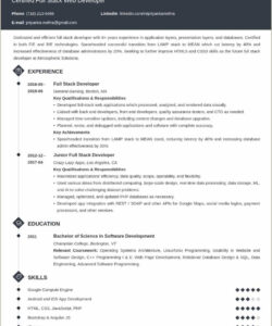 Free Printable Fresher Web Developer Resume Template Word